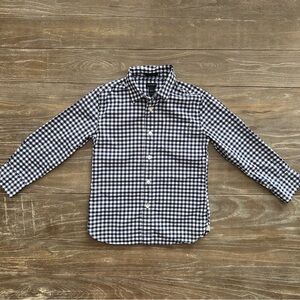 Crewcuts Navy and White Plaid Shirt